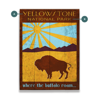 Where the Buffalo Roam - Wood & Metal Wall Art Wood & Metal Wall Art Meissenburg Designs Wood 9" x 12"