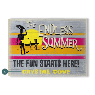 The Endless Summer: Crystal Cove - Wood & Metal Wall Art Wood & Metal Wall Art Bruce Brown Films Wood 12" x 9"
