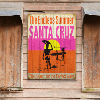The Endless Summer: Santa Cruz - Wood & Metal Wall Art Wood & Metal Wall Art Bruce Brown Films