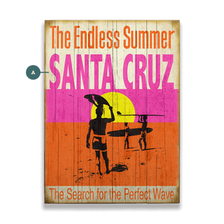 The Endless Summer: Santa Cruz - Wood & Metal Wall Art Wood & Metal Wall Art Bruce Brown Films Wood 9" x 12"