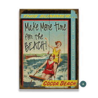 Make More Time for the Beach - Wood & Metal Wall Art Wood & Metal Wall Art Meissenburg Designs Wood 9" x 12"