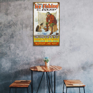 Ice Fishing Camp - Wood & Metal Wall Art Wood & Metal Wall Art Meissenburg Designs