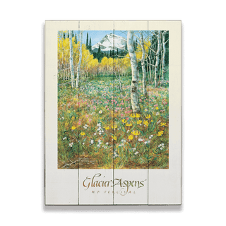 Glacier Aspens - Wood & Metal Wall Art Wood & Metal Wall Art Monte Dolack Wood 17" x 23"