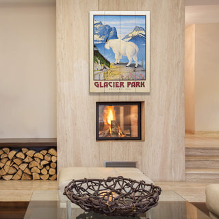 Glacier Park Mountain Goat - Wood & Metal Wall Art Wood & Metal Wall Art Monte Dolack