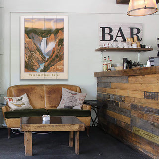 Yellowstone Falls - Wood & Metal Wall Art Wood & Metal Wall Art Monte Dolack