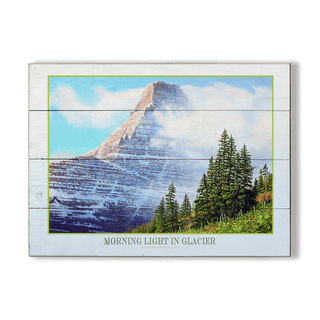 Morning Light in Glacier - Wood & Metal Wall Art Wood & Metal Wall Art Monte Dolack Wood 23" x 17"