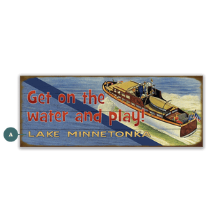 Get on the Water and Play - Wood & Metal Wall Art Wood & Metal Wall Art Meissenburg Designs Wood 16" x 7"