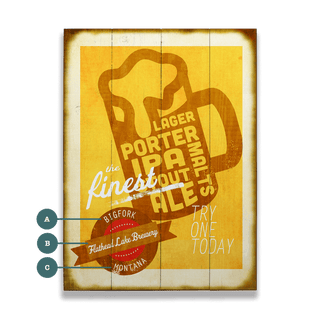 The Finest Beer - Wood & Metal Wall Art Wood & Metal Wall Art Meissenburg Designs Wood 9" x 12"