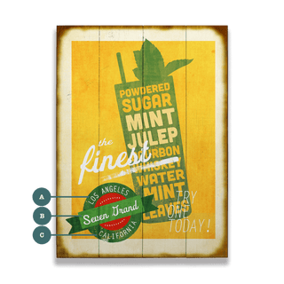 The Finest Mint Juleps - Wood & Metal Wall Art Wood & Metal Wall Art Meissenburg Designs Wood 9" x 12"