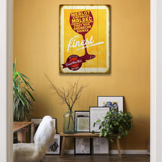 The Finest Red Wines - Wood & Metal Wall Art Wood & Metal Wall Art Meissenburg Designs
