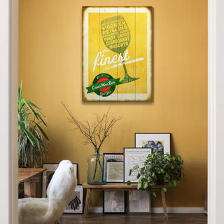 The Finest White Wines - Wood & Metal Wall Art Wood & Metal Wall Art Meissenburg Designs