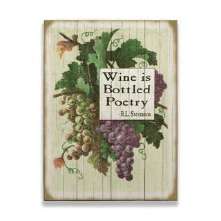 Wine is Bottled Poetry: Generic - Wood & Metal Wall Art Wood & Metal Wall Art Meissenburg Designs Wood 9" x 12"