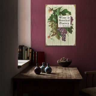 Wine is Bottled Poetry: Generic - Wood & Metal Wall Art Wood & Metal Wall Art Meissenburg Designs