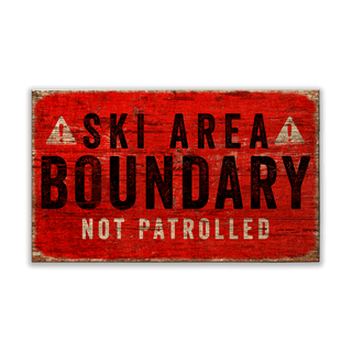 Ski Area Boundary: Generic - Wood & Metal Wall Art Wood & Metal Wall Art Meissenburg Designs Wood 14" x 8"