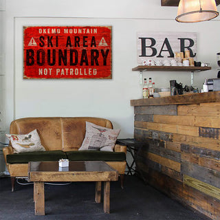Ski Area Boundary: Personalized - Wood & Metal Wall Art Wood & Metal Wall Art Meissenburg Designs