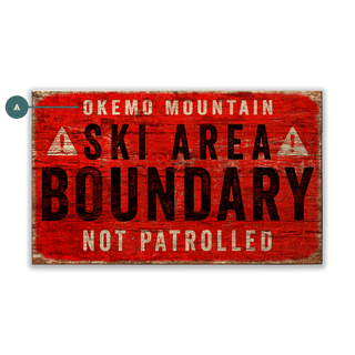 Ski Area Boundary: Personalized - Wood & Metal Wall Art Wood & Metal Wall Art Meissenburg Designs Wood 14" x 8"