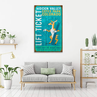 Hidden Valley Lift Ticket - Wood & Metal Wall Art Wood & Metal Wall Art Meissenburg Designs