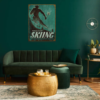 World-Class Skiing - Wood & Metal Wall Art Wood & Metal Wall Art Meissenburg Designs