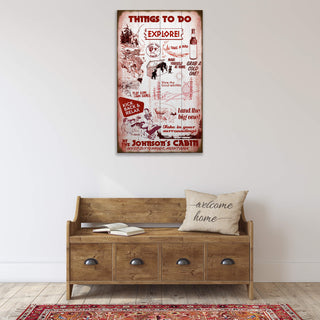 Things to do at the Cabin - Wood & Metal Wall Art Wood & Metal Wall Art Meissenburg Designs