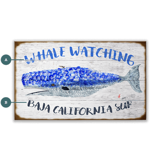 Whale Watching - Wood & Metal Wall Art Wood & Metal Wall Art FishAye Trading Company