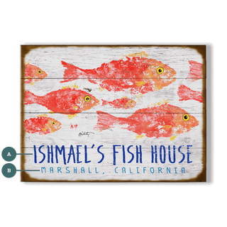 Ishmael's Fish House - Wood & Metal Wall Art Wood & Metal Wall Art FishAye Trading Company