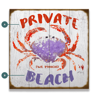 Private Beach - Wood & Metal Wall Art Wood & Metal Wall Art FishAye Trading Company Wood 18" x 18"