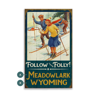 Follow Your Folly! - Wood & Metal Wall Art Wood & Metal Wall Art Meissenburg Designs Wood 8" x 14"