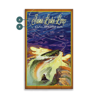Fly Fishing at June Lake Loop - Wood & Metal Wall Art Wood & Metal Wall Art Meissenburg Designs Wood 8" x 14"