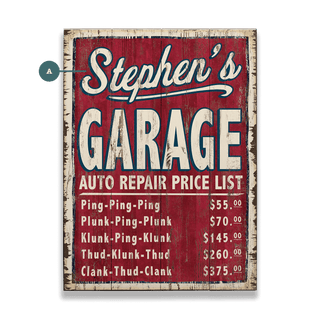 Auto Repair Garage Sign - Wood & Metal Wall Art Wood & Metal Wall Art Meissenburg Designs Wood 9" x 12"