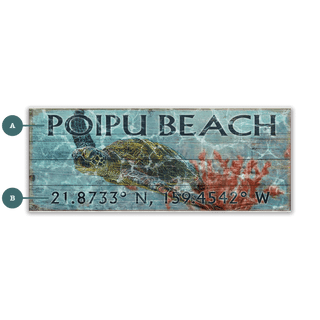 A Sea Turtle's Adventure - Wood & Metal Wall Art Wood & Metal Wall Art Meissenburg Designs Wood 16" x 7"