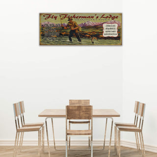 Fly Fisherman's Lodge - Wood & Metal Wall Art Wood & Metal Wall Art Meissenburg Designs