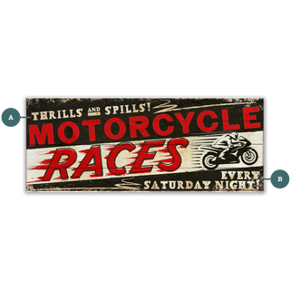 Thrills and Spills - Wood & Metal Wall Art Wood & Metal Wall Art Meissenburg Designs Wood 16" x 7"