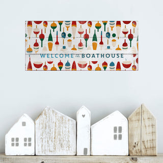 Welcome to the Boathouse: Generic Bobber - Wood & Metal Wall Art Wood & Metal Wall Art Meissenburg Designs