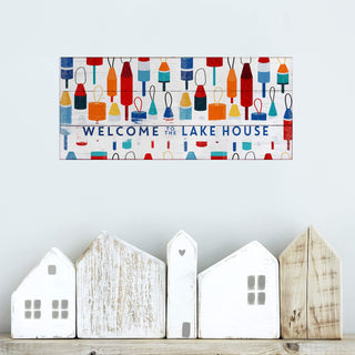 Welcome to the Lakehouse: Generic Buoy - Wood & Metal Wall Art Wood & Metal Wall Art Meissenburg Designs