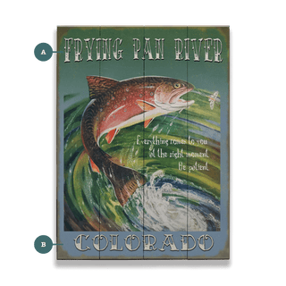 Fishing in the Right Moment - Wood & Metal Wall Art Wood & Metal Wall Art Meissenburg Designs Wood 9" x 12"