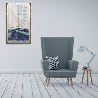 Take Time to Make Your Soul Happy - Wood & Metal Wall Art Wood & Metal Wall Art Meissenburg Designs