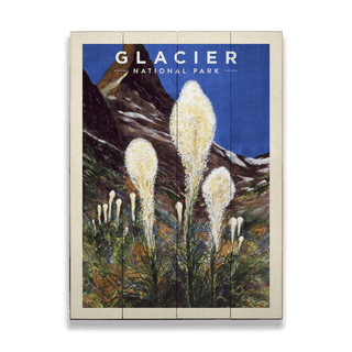 Glacier National Park Beargrass - Wood & Metal Wall Art Wood & Metal Wall Art Monte Dolack Wood 17" x 23"