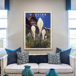 Glacier National Park Beargrass - Wood & Metal Wall Art Wood & Metal Wall Art Monte Dolack