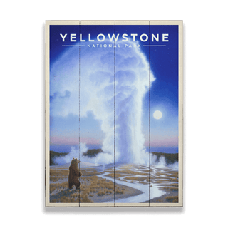 Bear Witness - Yellowstone National Park - Wood & Metal Wall Art Wood & Metal Wall Art Monte Dolack Wood 17" x 23"
