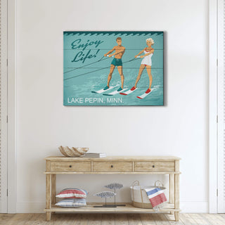 Enjoy Life Skiing - Wood & Metal Wall Art Wood & Metal Wall Art Meissenburg Designs