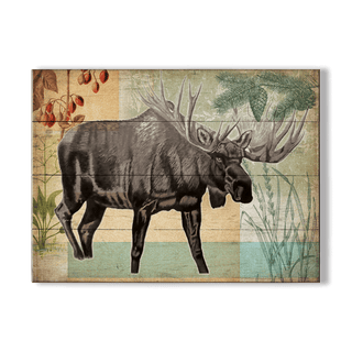 Wildwood Moose - Wood & Metal Wall Art Wood & Metal Wall Art Meissenburg Designs Wood 12" x 9"