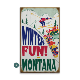 Winter Fun - Wood & Metal Wall Art Wood & Metal Wall Art Meissenburg Designs Wood 8" x 14"