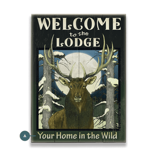 Welcome to the Lodge - Wood & Metal Wall Art Wood & Metal Wall Art Meissenburg Designs Wood 9" x 12"