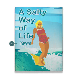 A Salty Way of Life - Wood & Metal Wall Art Wood & Metal Wall Art Meissenburg Designs Wood 9" x 12"