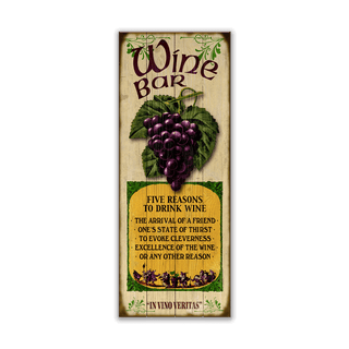 Wine Bar: Generic - Wood & Metal Wall Art Wood & Metal Wall Art Meissenburg Designs Wood 7" x 16"