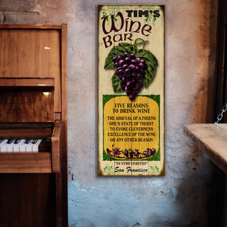 Wine Bar: Personalized - Wood & Metal Wall Art Wood & Metal Wall Art Meissenburg Designs