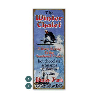 The Winter Chalet - Wood & Metal Wall Art Wood & Metal Wall Art Meissenburg Designs Wood 7" x 16"