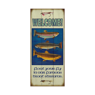 Float Your Fly: Generic - Wood & Metal Wall Art Wood & Metal Wall Art Meissenburg Designs Wood 10.5" x 24"