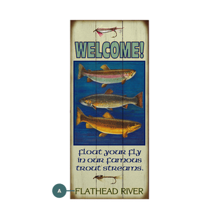 Float Your Fly: Personalized - Wood & Metal Wall Art Wood & Metal Wall Art Meissenburg Designs Wood 10.5" x 24"