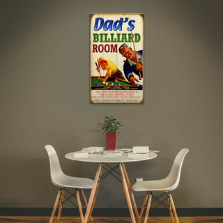 Dad's Billiard Room - Wood & Metal Wall Art Wood & Metal Wall Art Meissenburg Designs